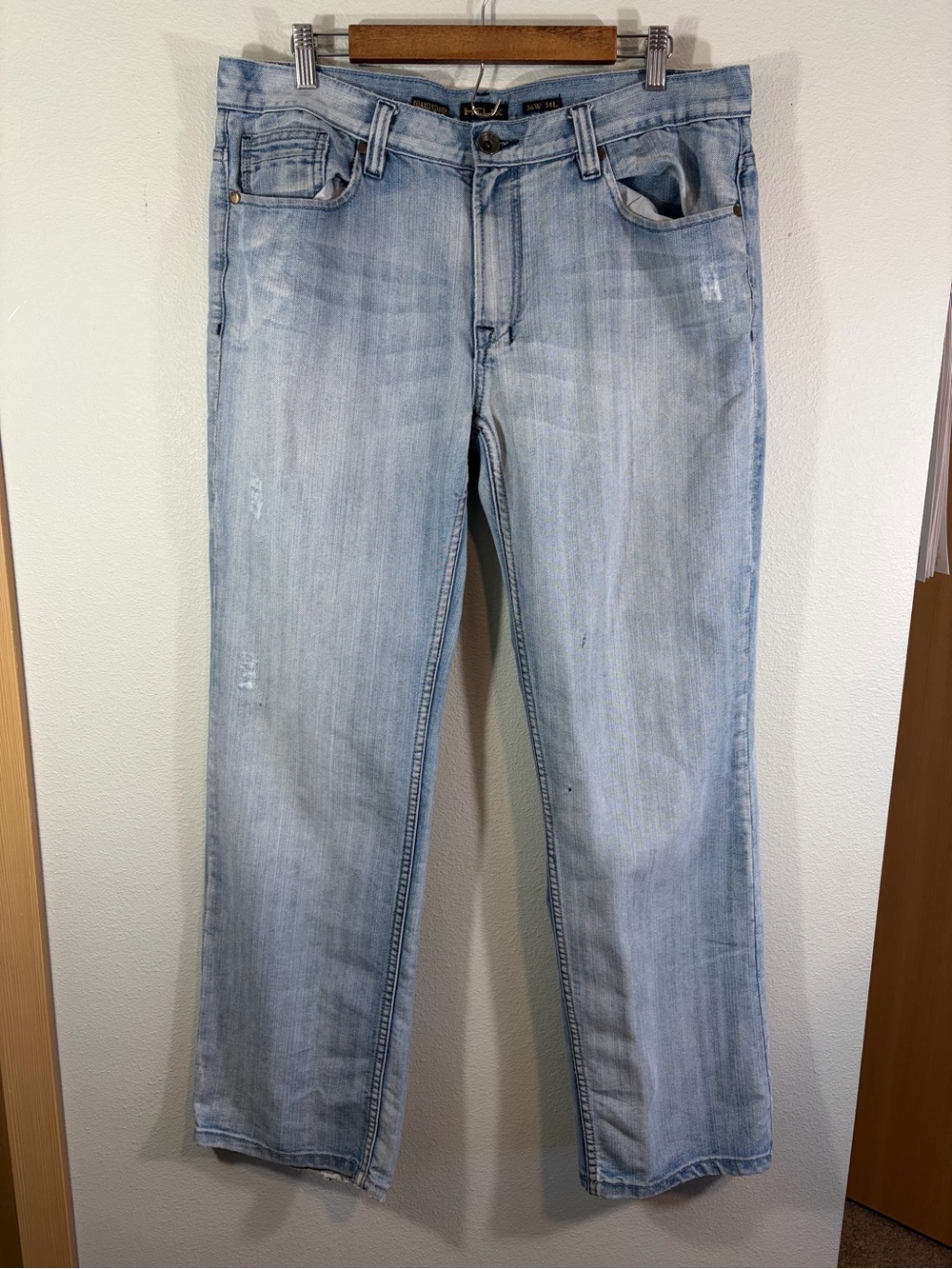 Helix Light Blue Wash Relaxed Straight Leg Jeans
